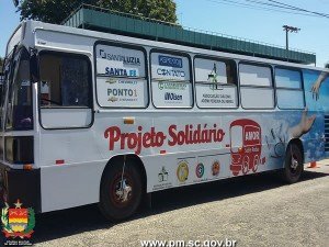 Ônibus de projeto da PMSC é repaginado